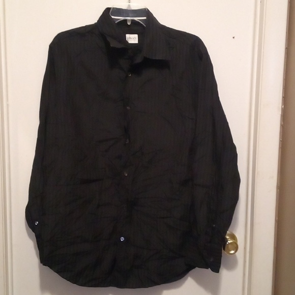 Armani Collezioni Other - Armani Collezioni Men’s Pin Strip black dress shirt - Sz. XL